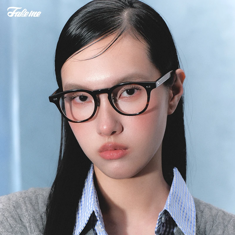 Fakeme【商场同款】全新板材超轻方框光学镜架中性可配近视onemile