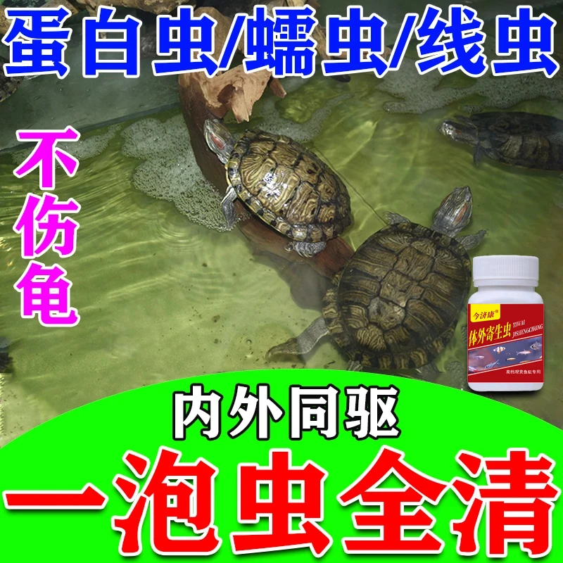 乌龟驱虫体内外寄生虫肠虫清厌食腹泻线虫乌龟营养补充水族专用