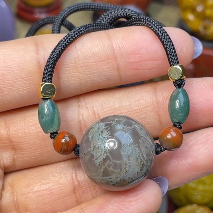 玛瑙/玉髓未镶嵌珠宝奇石品质天然水草锁骨288