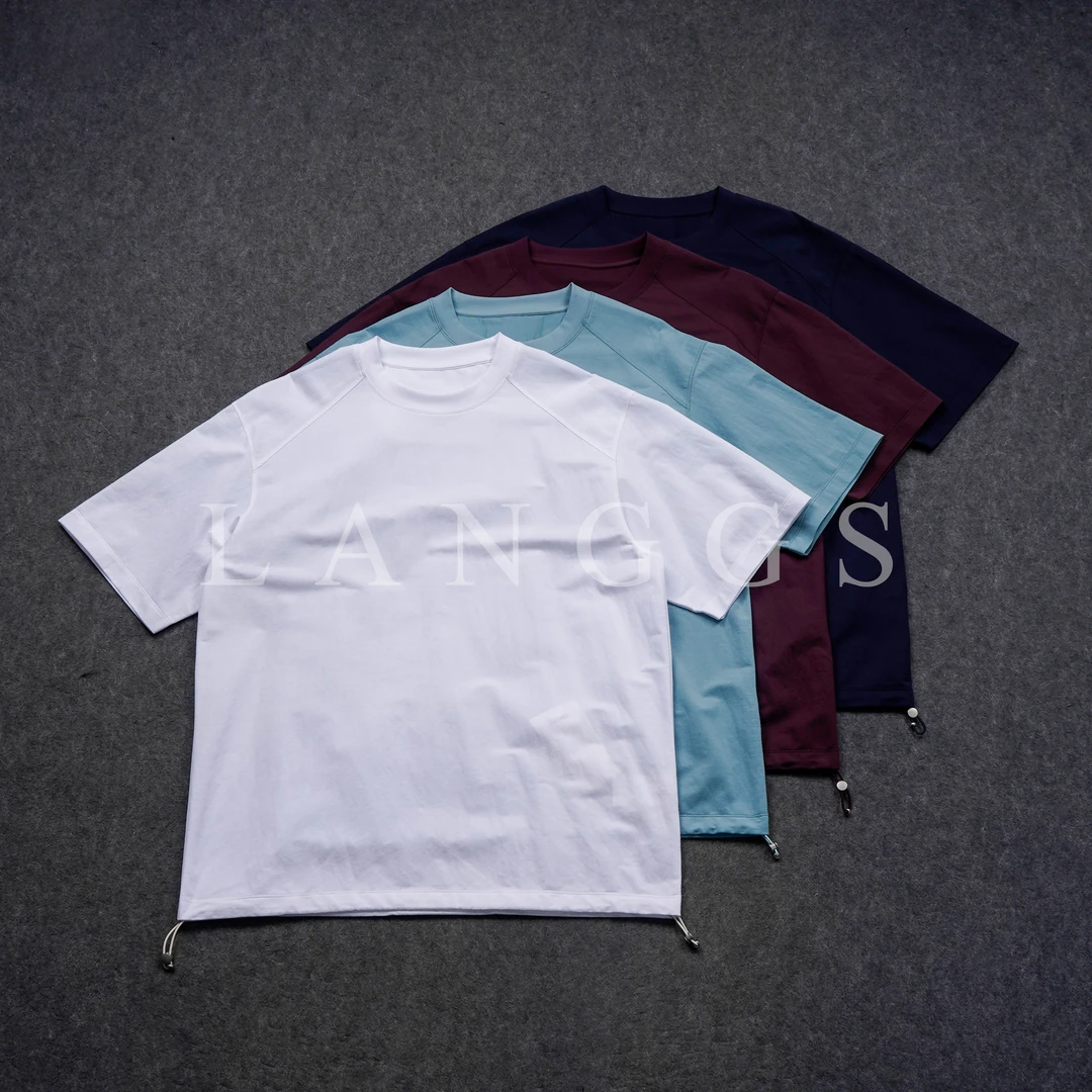 LANGGS&浪叔 "界外"25夏季牛津麻高端定制极简T恤-SS51105