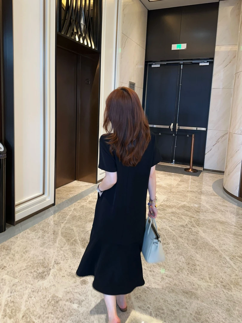 【BORAKOO】墨语新生~鱼尾气质连衣裙