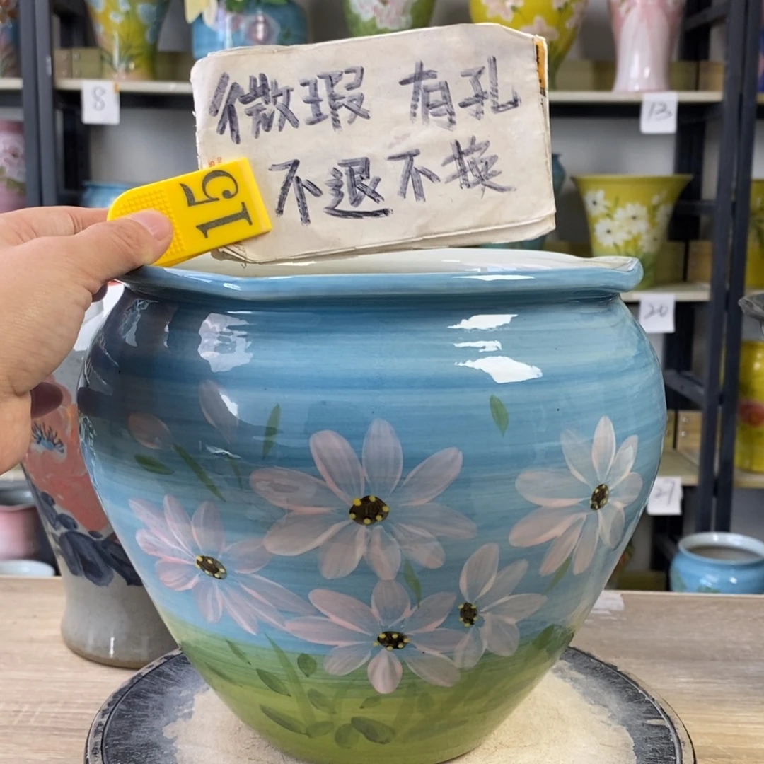 景德镇手工手绘陶瓷花盆