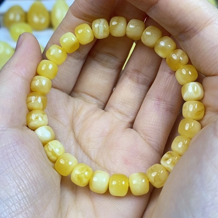 蜜蜡手链未镶嵌天然原矿假一赔十