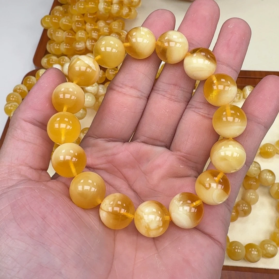琥珀未镶嵌手链蜜蜡手串