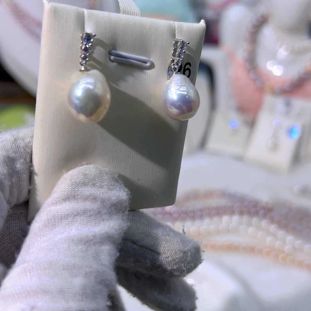 银S925镶嵌淡水珍珠通体银