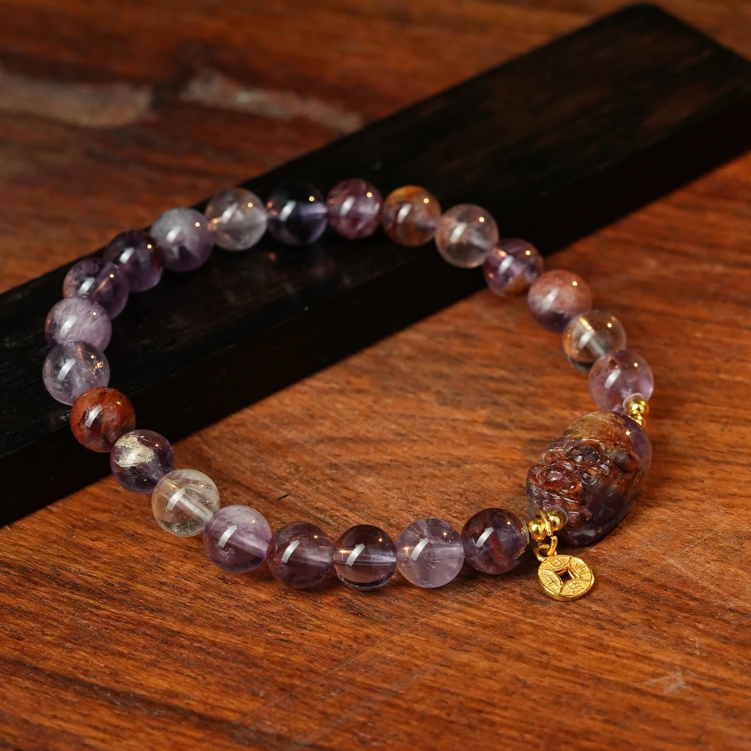 R*紫幽灵貔貅手串7mm@WLG15121805@