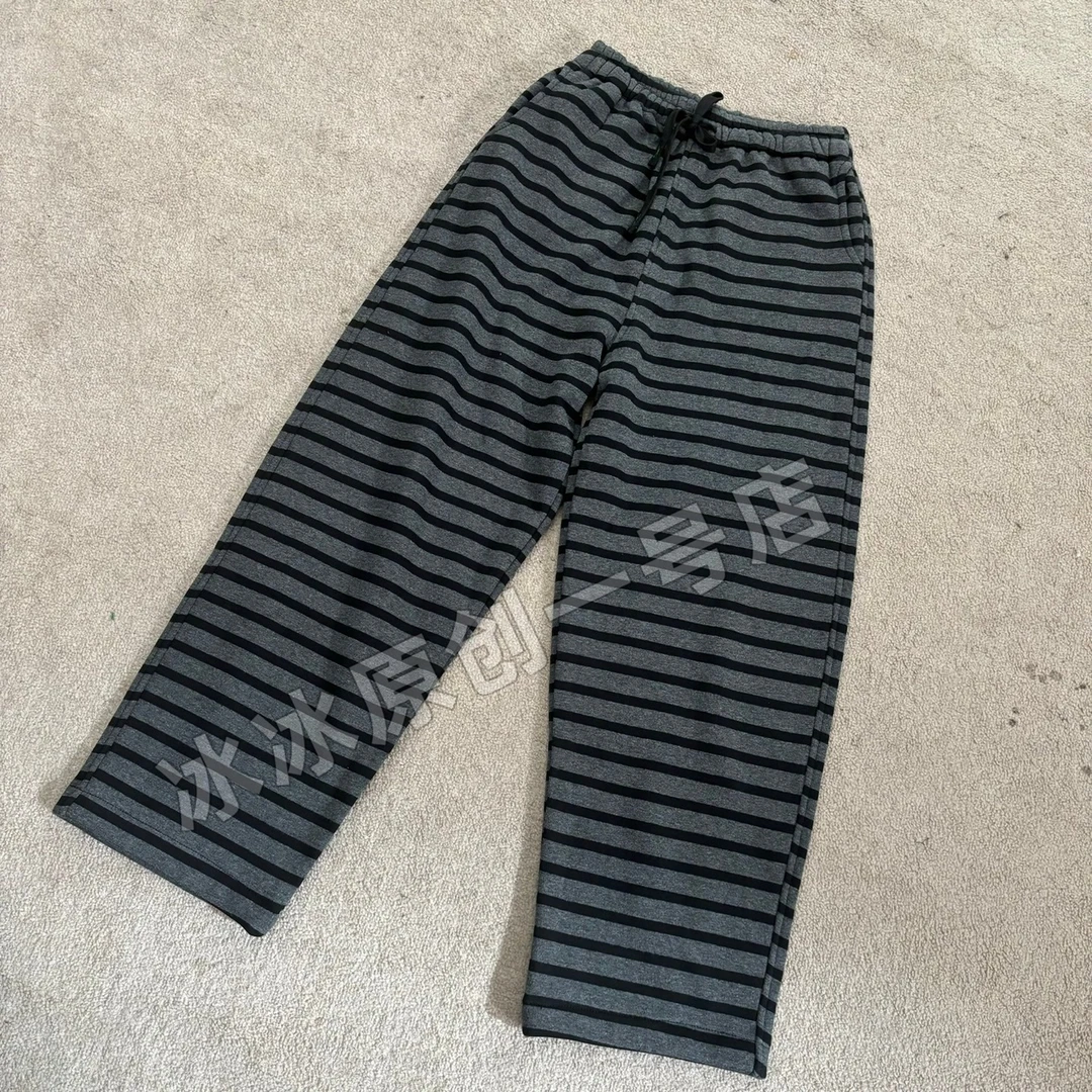 【条纹裤】1215新冬款条纹加厚绒休闲裤时尚保暖洋气