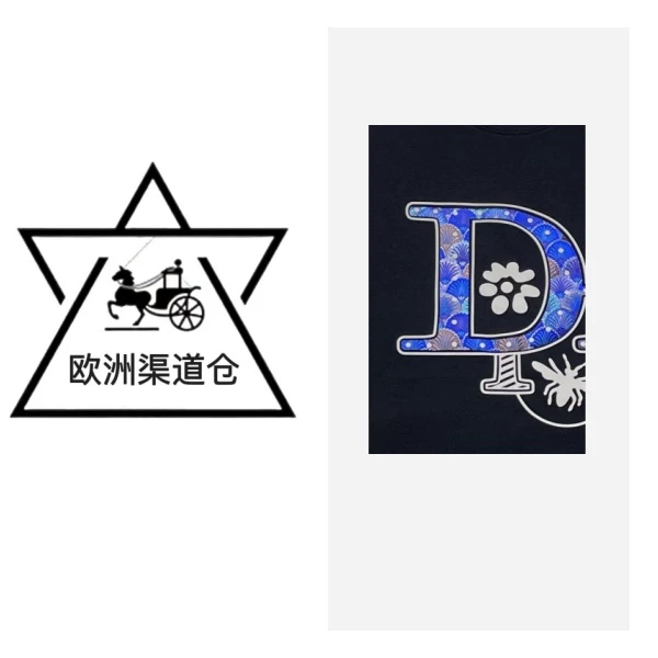 25春夏季新款潮流休闲T恤【6806】D家重工缎面绣短袖SD