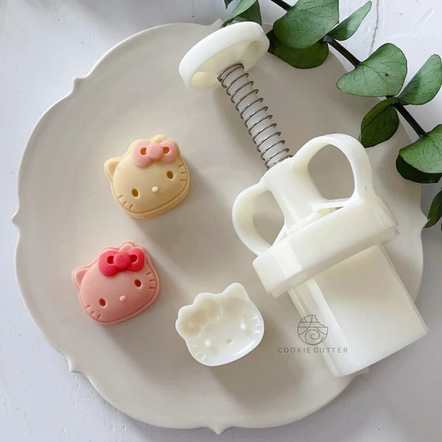 20g50g卡通蝴蝶结小猫月饼模具迷你猫咪绿豆糕工具副食品馒头手压