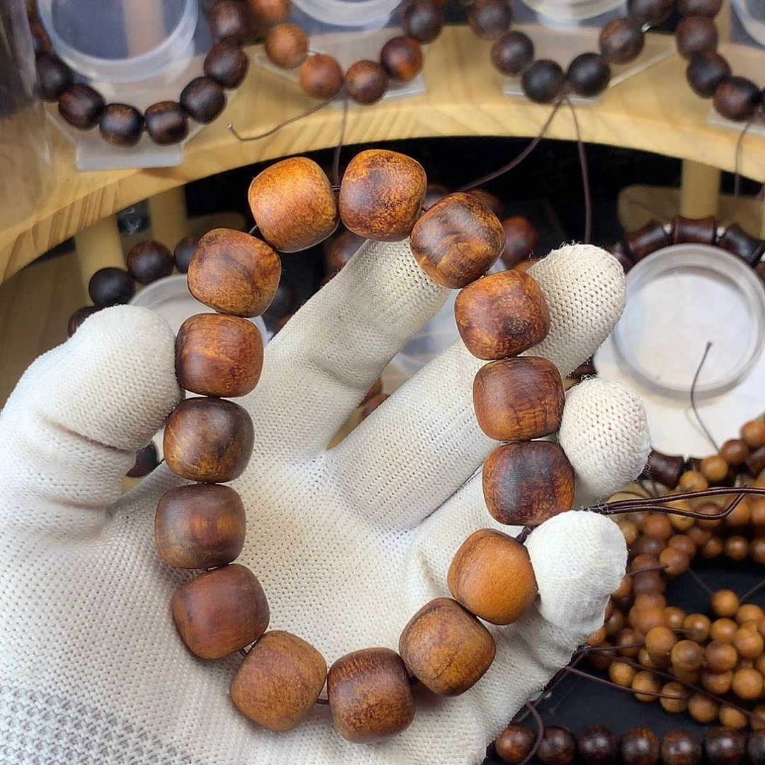 贡木手串/手链1516红油龙鳞留疤粗抛特惠