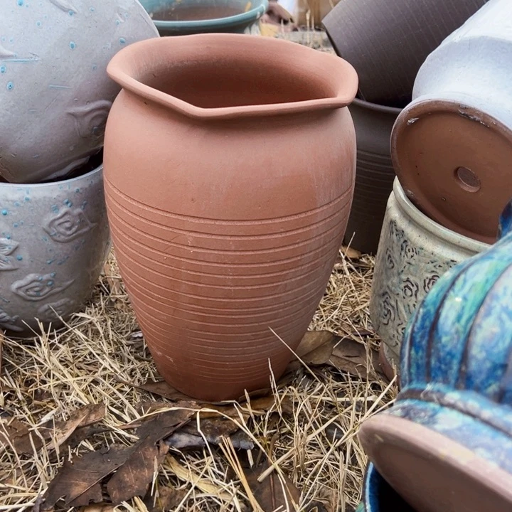 紫砂花盆高度32口20