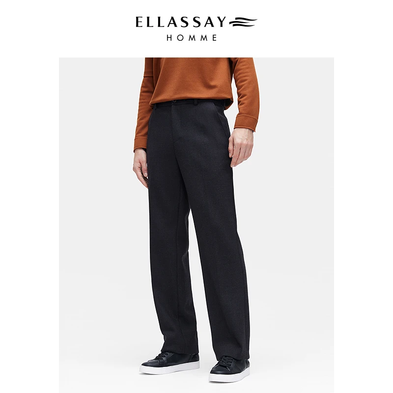 ELLASSAY歌力思男装25年新款初建美丽诺羊毛休闲裤EME364K02500