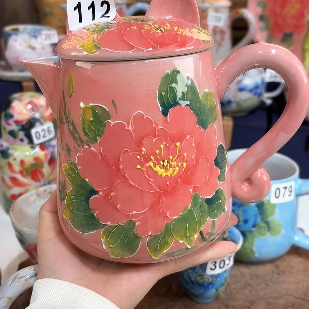 景德镇手绘高温釉下彩陶瓷茶具