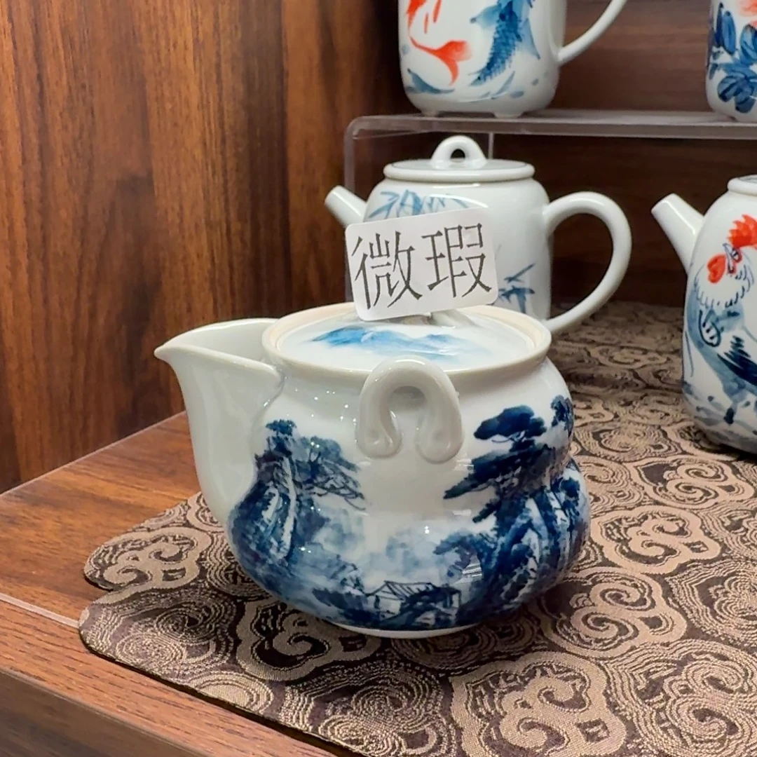 釉下彩纯手绘微瑕