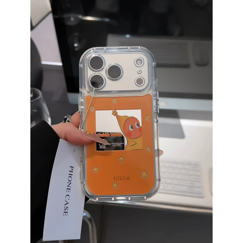 窗户小黄人适用苹果17pro手机壳16pm镜面oppo华为p80奶油oppo小米