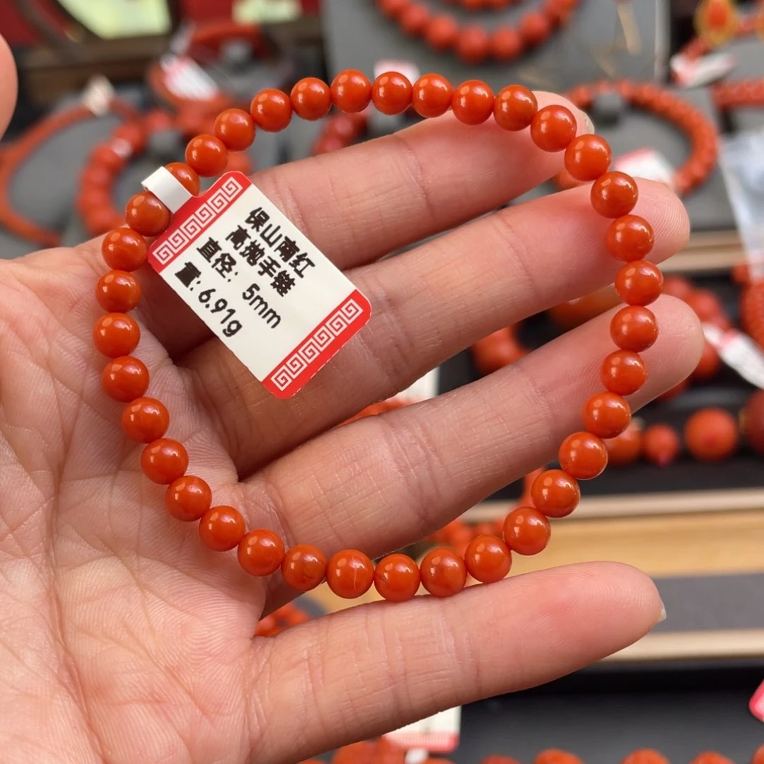 南红玛瑙手串未镶嵌