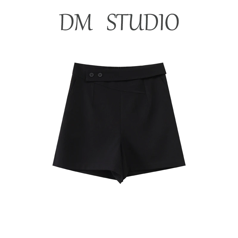 DM17992【长腿天菜】高腰优化身材比例收腹瘦腰侧边口袋短裤裙