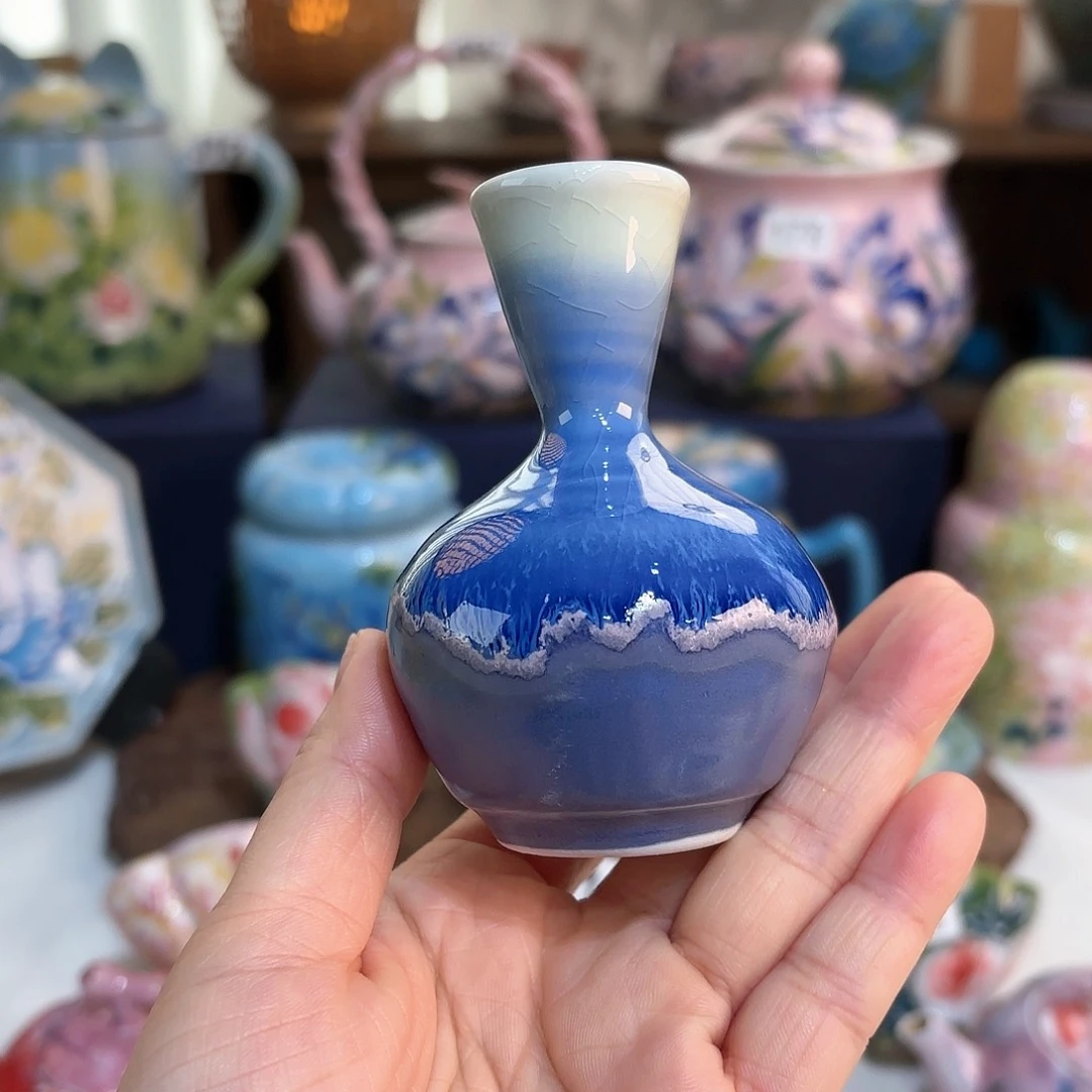 景德镇手绘高温釉下彩陶瓷茶具