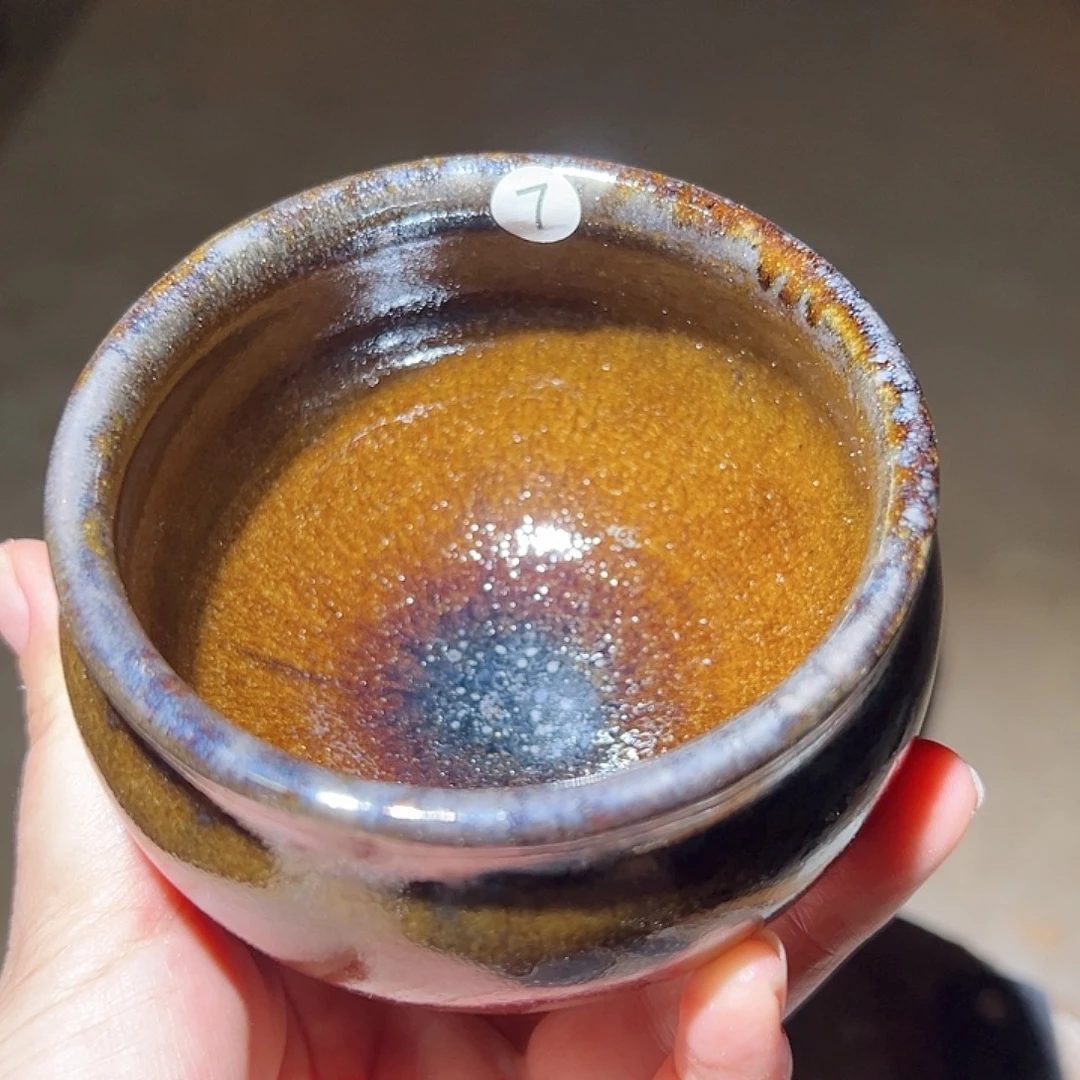 手柄款瓷宋御柴烧精品主人杯