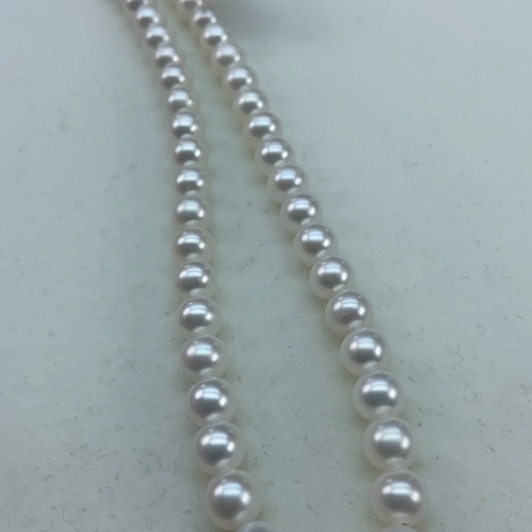 7/8极光冷白正圆淡水珍珠银S925镶嵌