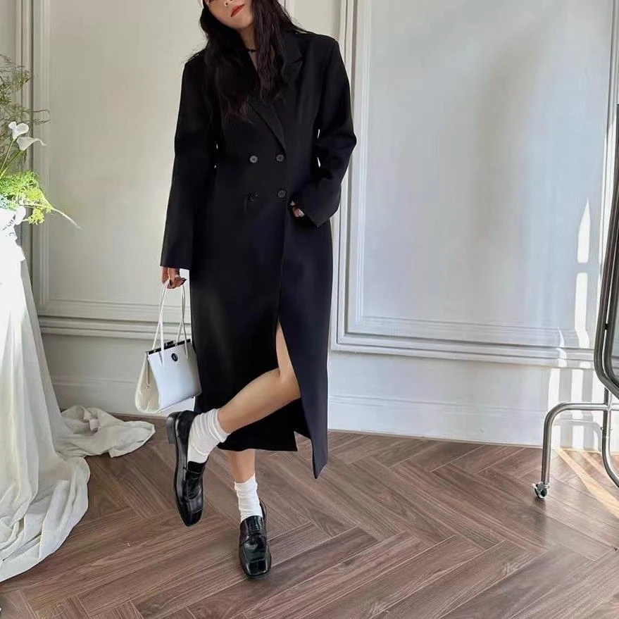 23x059韩系英伦风西装风衣外套