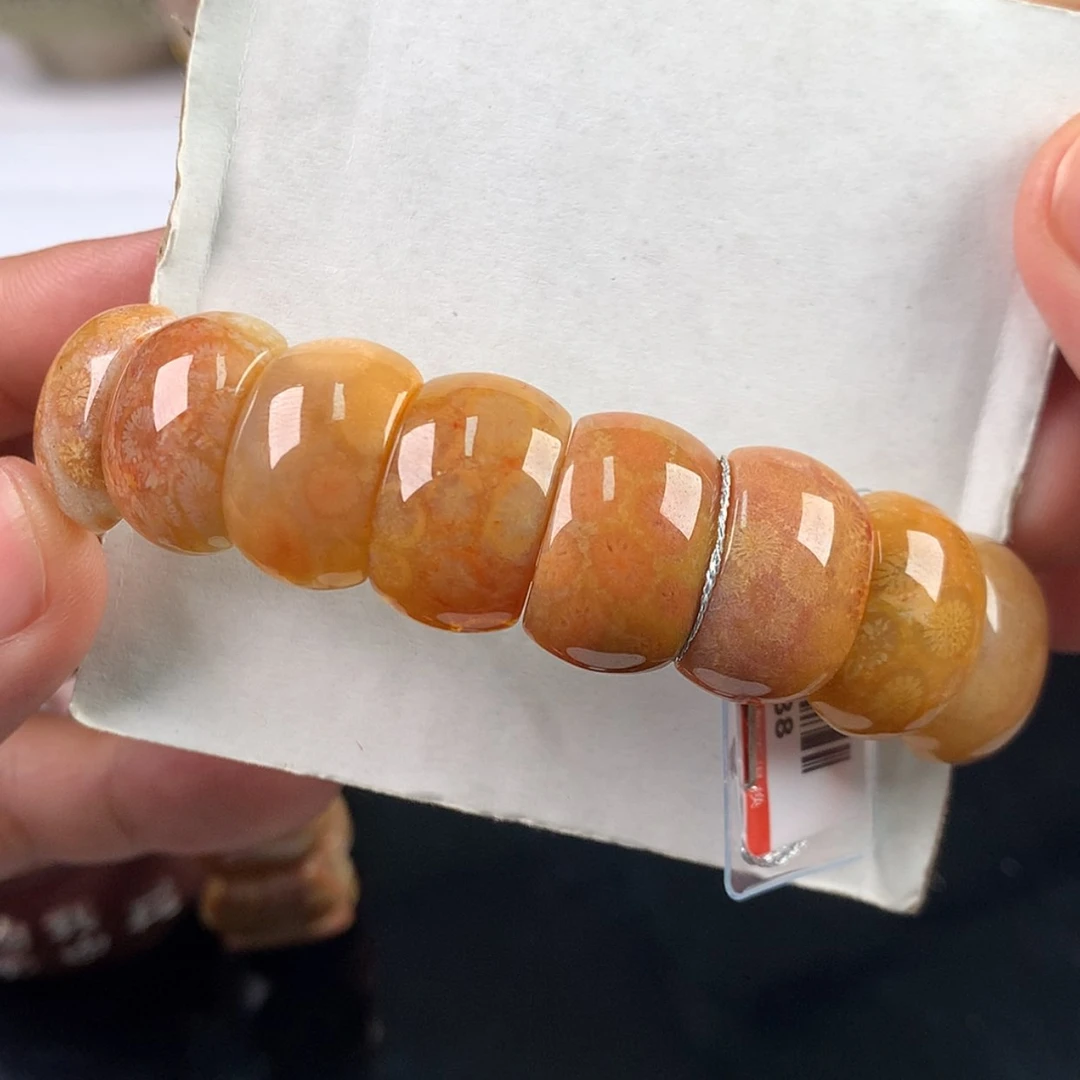 【闪购商品】硅化珊瑚（珊瑚玉）手镯未镶嵌（24号，88漏68米！）