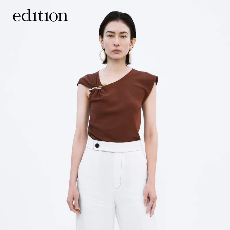 【赵老板专属】edition盖袖针织衫别致绿色上衣#EBB2SWT003