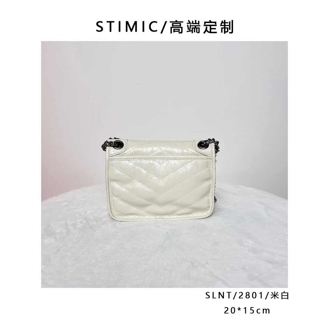 SLNT/2801/米白paiyuge订制轻奢女士手提单肩斜挎包2801