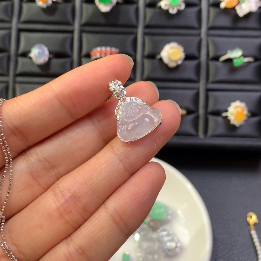 翡翠银S925镶嵌颈饰