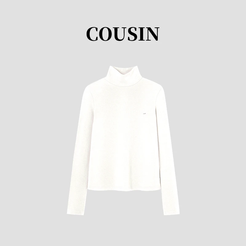 D.cousin    时尚简约风百搭款长袖条纹打底衫女T恤衫1967