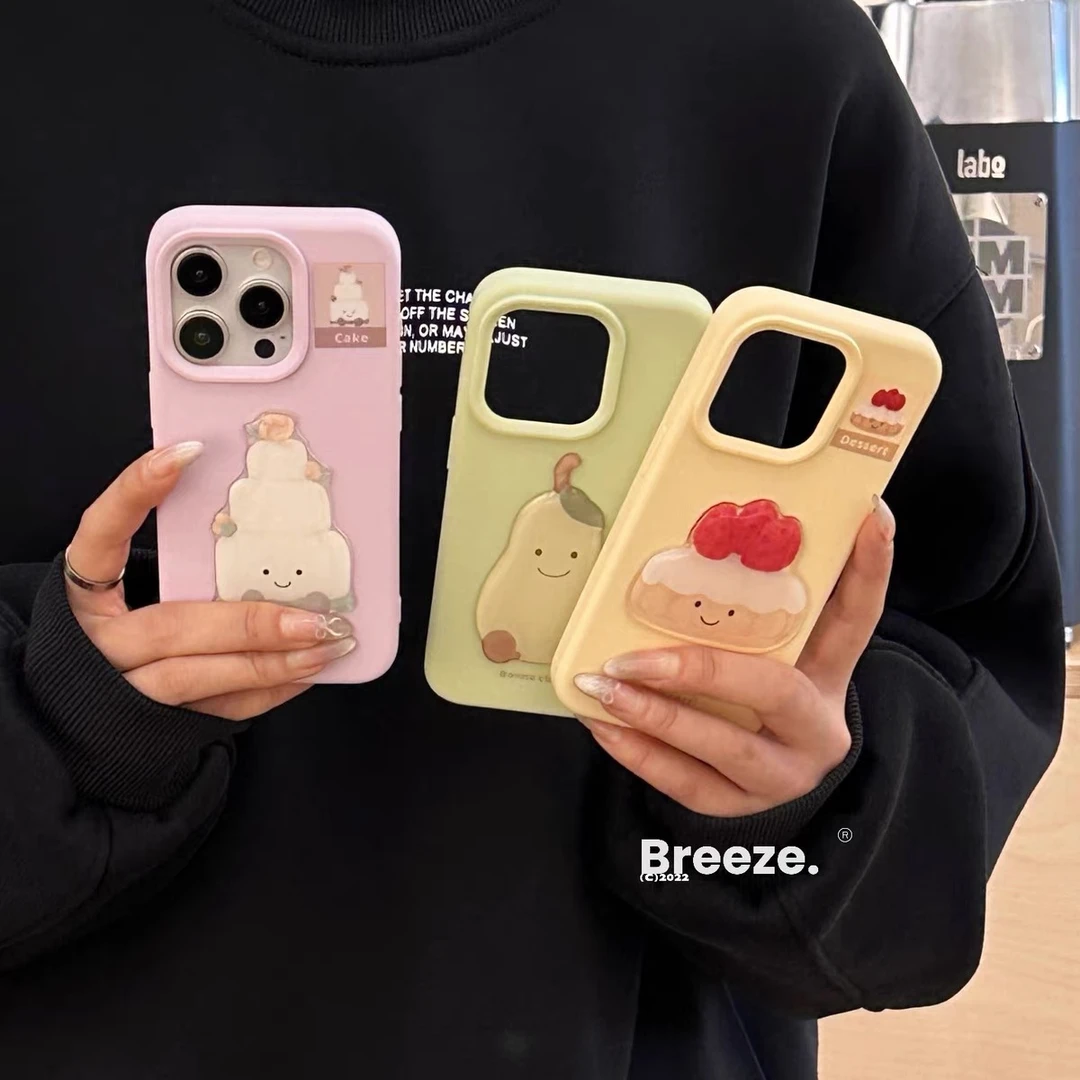 13趣味可爱蛋糕适用苹果16手机壳iPhone15promax立体11全包14女12