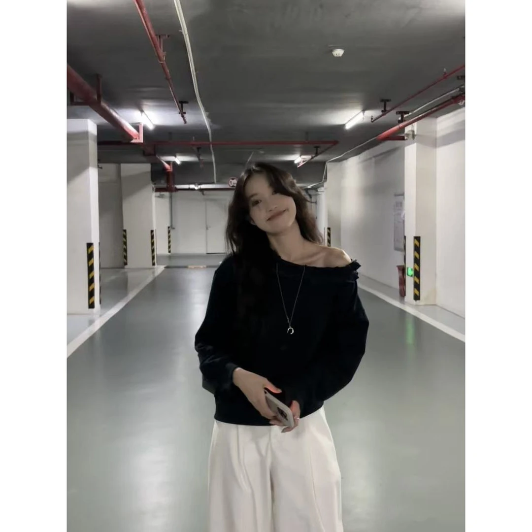 【NO退NO换】J-250910#一眼沦陷！！！韩风立体花朵斜肩/可正肩卫