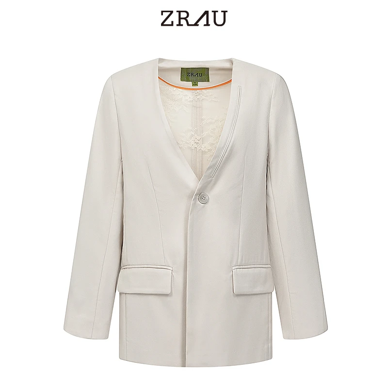 ZRAU无领气质西装百搭外套Z1241W0026