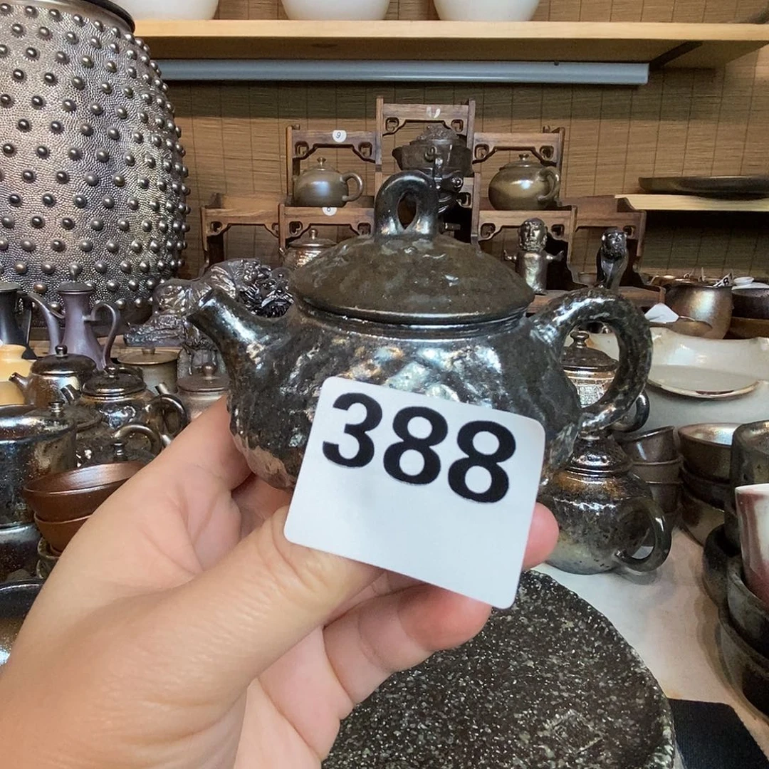 高温柴烧陶泥微瑕壶
