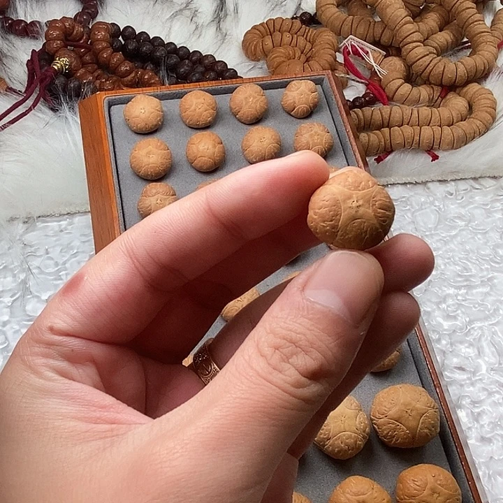 凤眼菩提把件尼泊尔麒麟眼单颗19mm