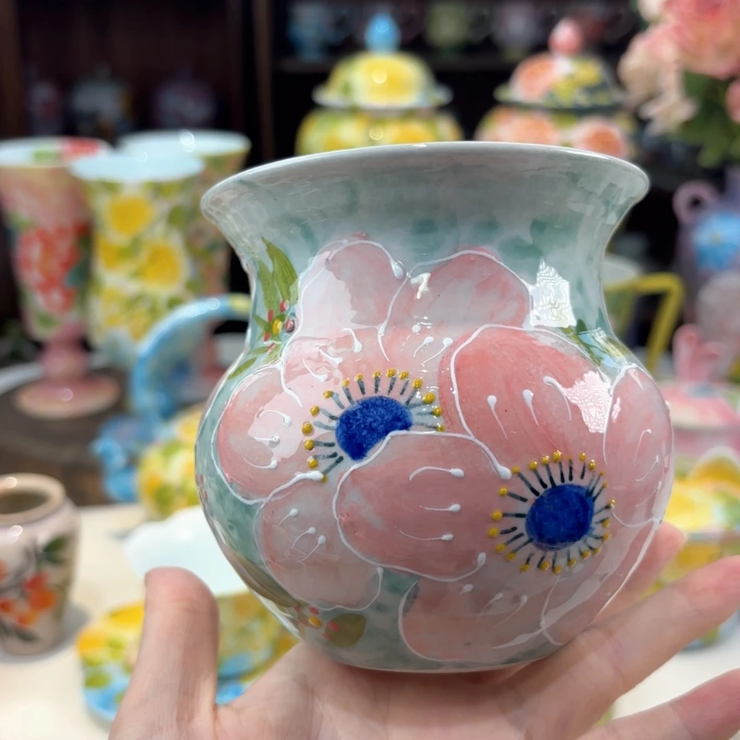 景德镇手绘高温釉下彩陶瓷茶具