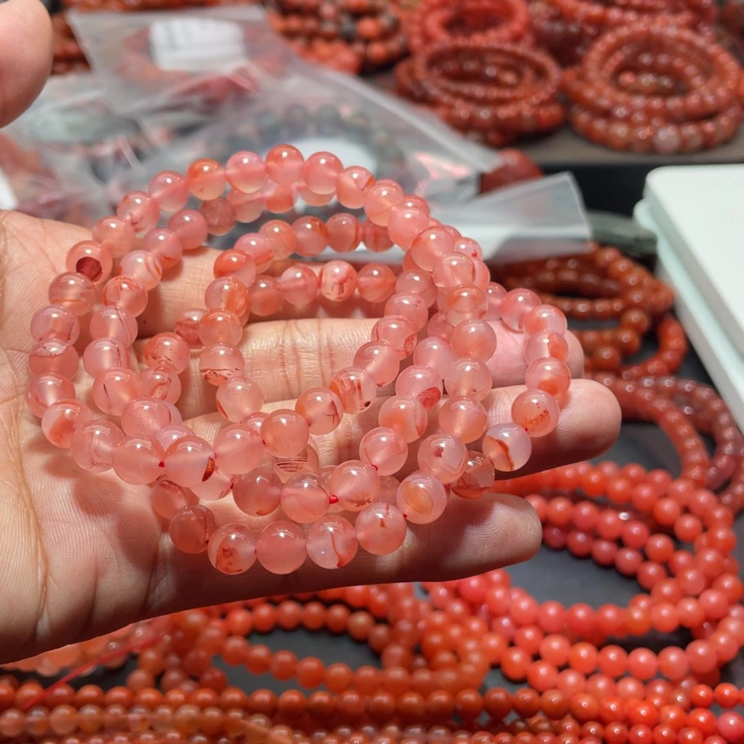 南红玛瑙手链未镶嵌