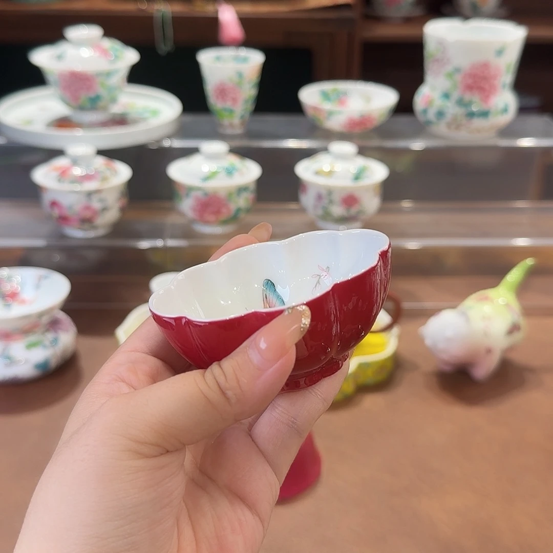 珐琅彩主人杯茶具套装