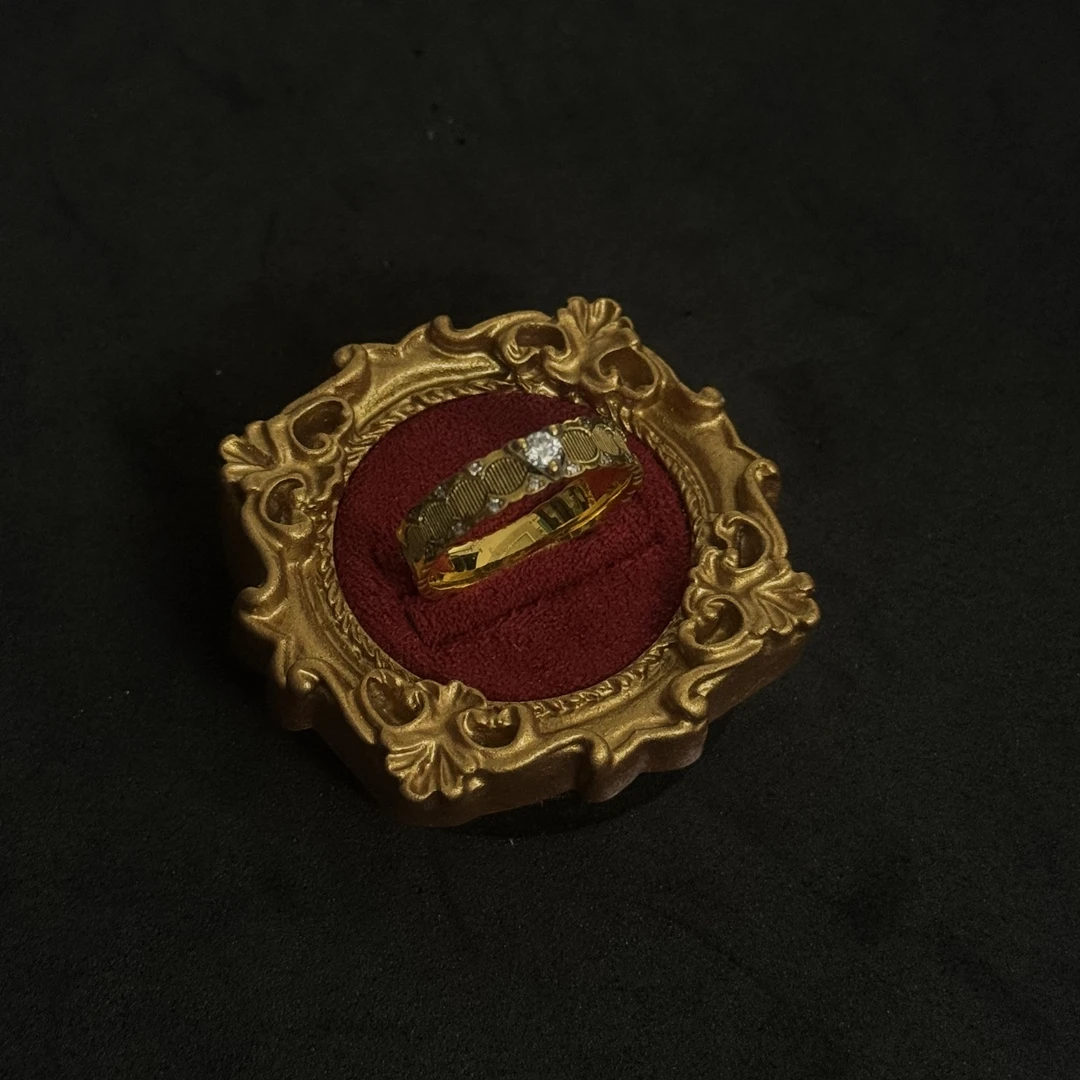 【足金999镶嵌锻压戒指】黑金戒指#精品黑金工艺#轻奢时尚小众个性