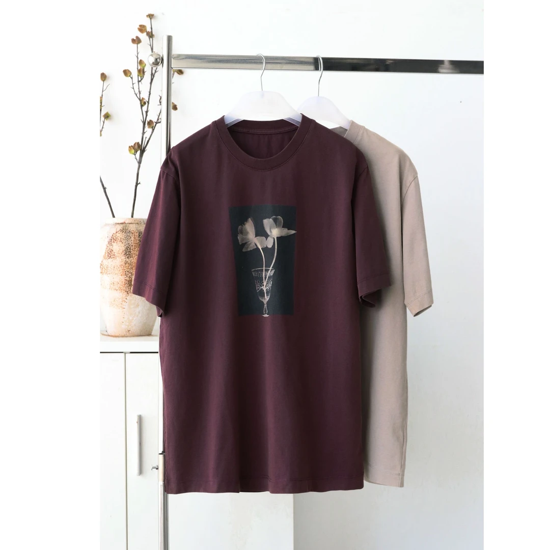 「青和月服饰」彩拔酸洗做旧T恤