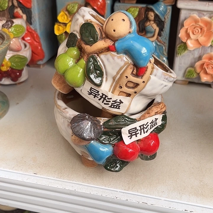 粗陶材质多肉花盆