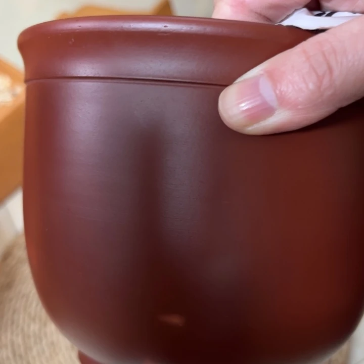 芳***咪紫砂花盆微微瑕随单大红袍孤品金钟