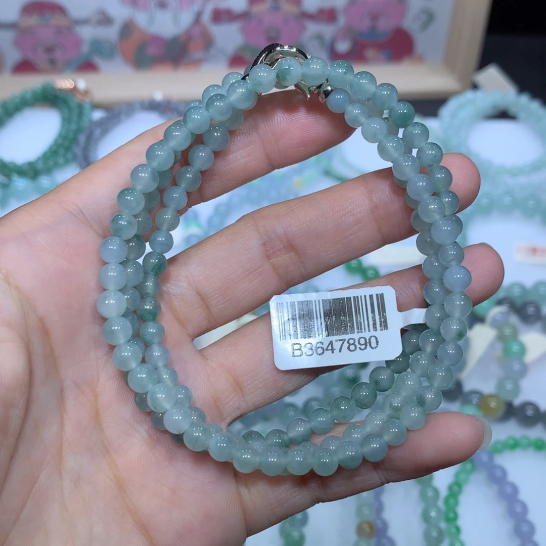 翡翠未镶嵌手链天然