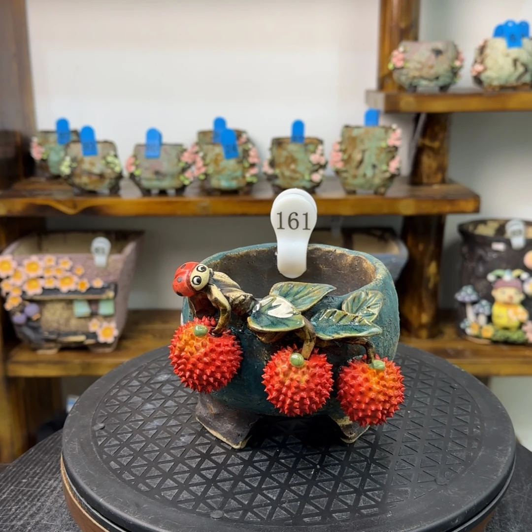 本默花器麦饭石花盆