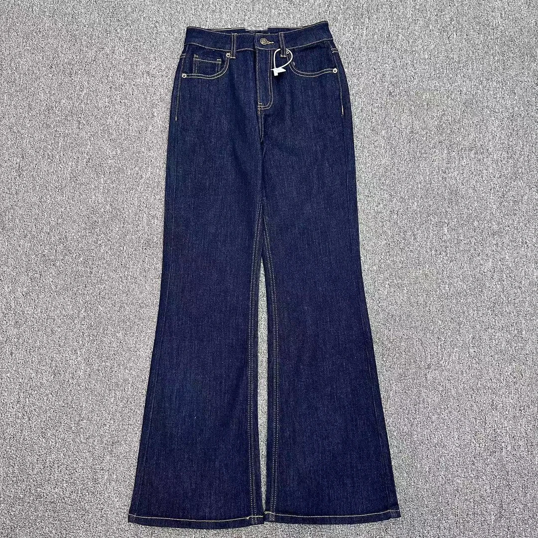 【周周家】5813濮院夏季牛仔裤微喇裤女士休闲时尚高级街头风