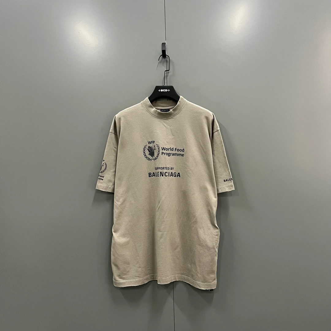 99新 Balenciaga/巴黎世家 麦穗logo印花短袖 M码/全新