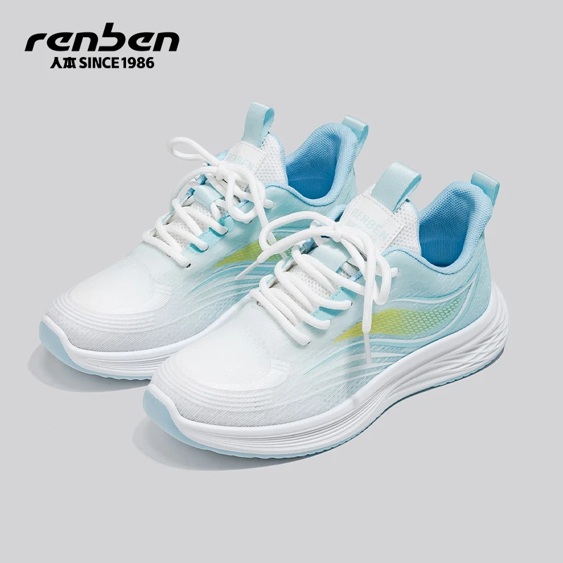 人本官方旗舰店2025爆款运动百搭跑步鞋女款秋季新款休闲健步女鞋