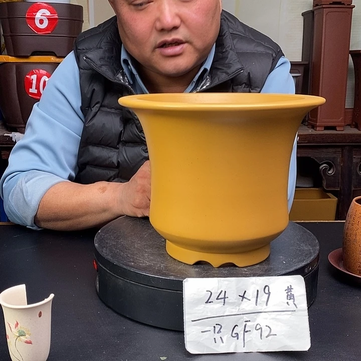 紫砂花盆货号一只GF92