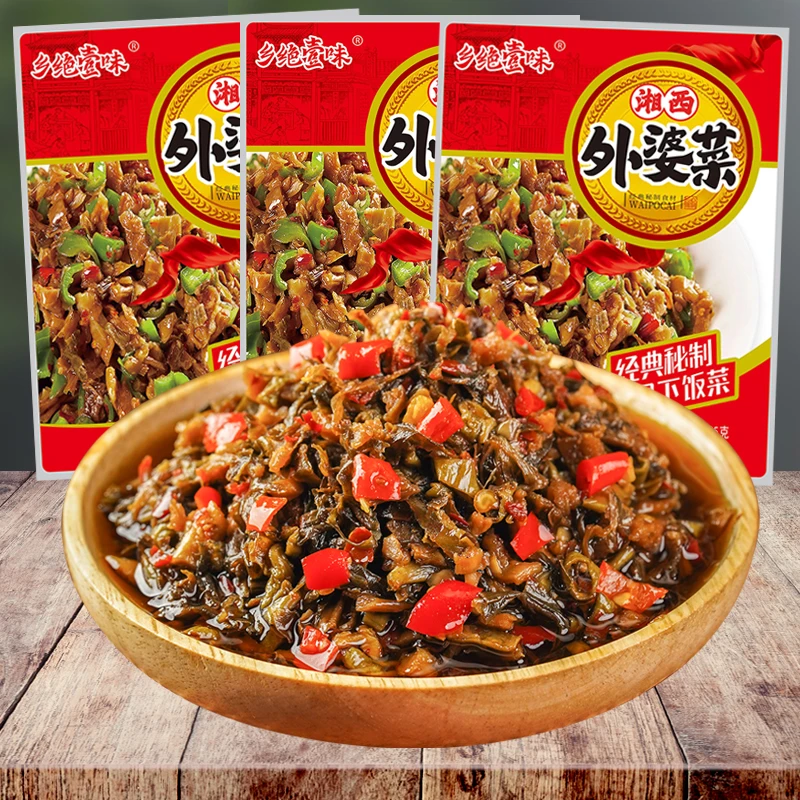 湖南特产湘西外婆菜下饭预制咸菜免洗免切家常菜开袋即炒110g
