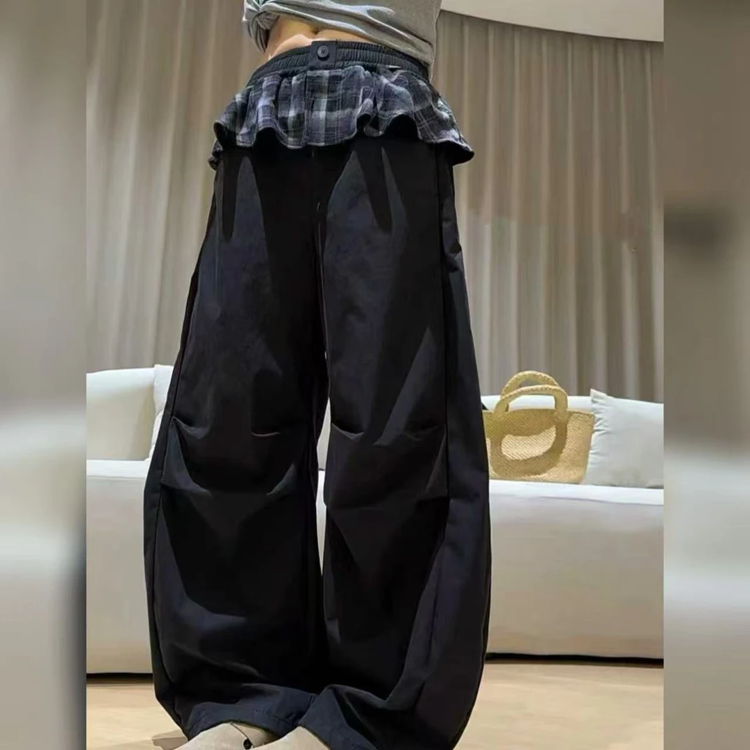 V2651儿童格纹速干工装裤